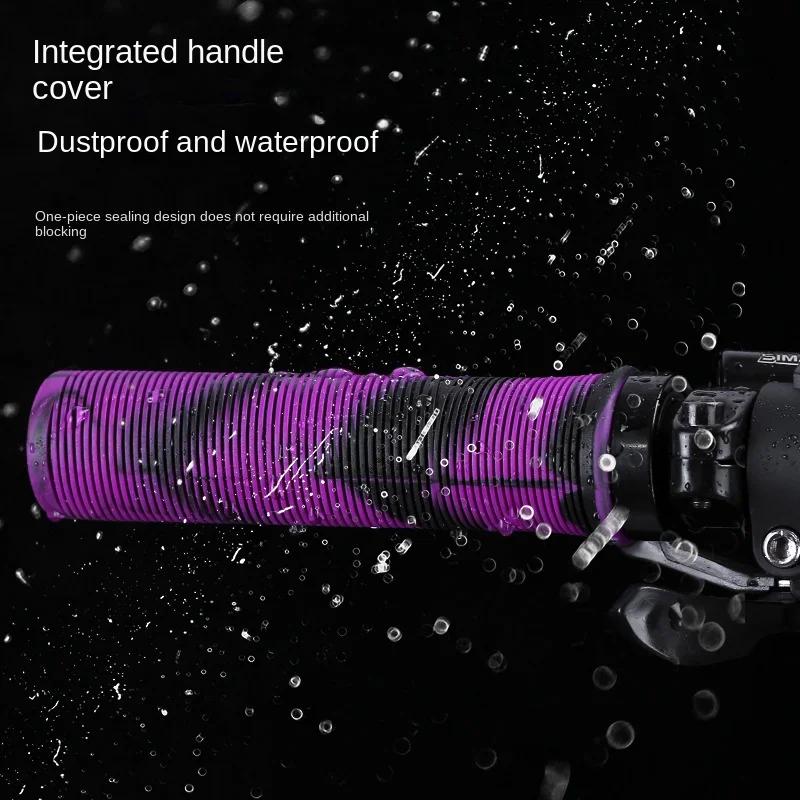 A Pair Deemount TPR Bicycle Handlebar Grips Anti-skid Bar End Comfy Hand Feel MTB Cycling Hand Rest Shock-absorbing Bike Grips