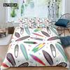 Surfboard Summer Sea Surfing Theme Duvet Cover Ocean Theme Bedding Set For Kids Boys Teens Soft Polyester Quilt Cover Decoration