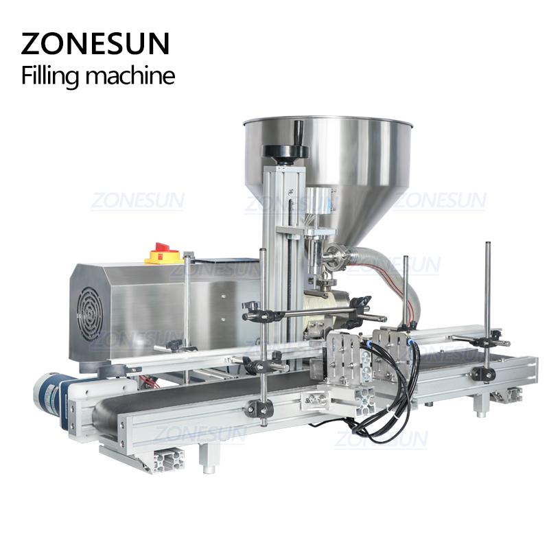 ZONESUN ZS-DTGT900 Automatic Sticky Paste Sunscreen Cream Shampoo Liquid Honey Bottling Pack Filling Machine For Cosmetics