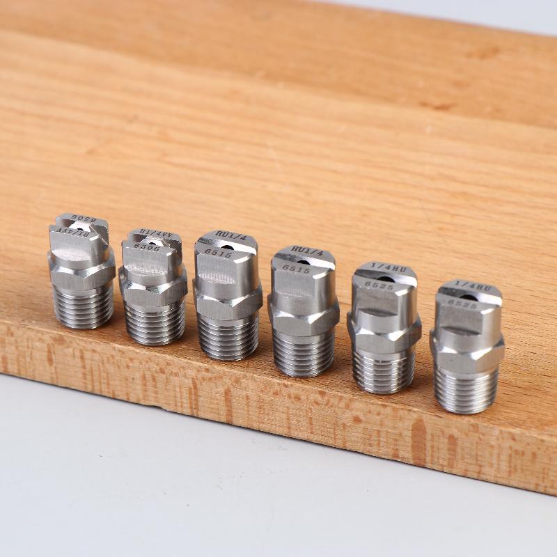 2Pcs Bspt High Pressure Flat Fan Nozzle 65 Degree Hvv Water Spray Nozzle For Cleaning