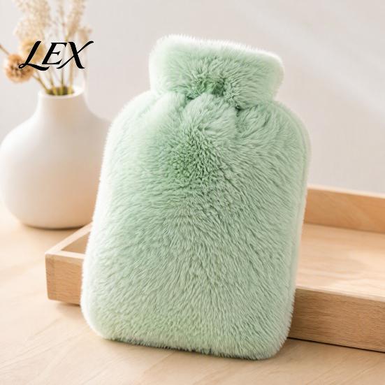 Plush Cover Hot Water Bottle with Cover, 500/1000/2000ML Leak-proof Bag, Explosion Proof Bag Cold Compress Pouch for Shoulder, Back, Hand, Legs,