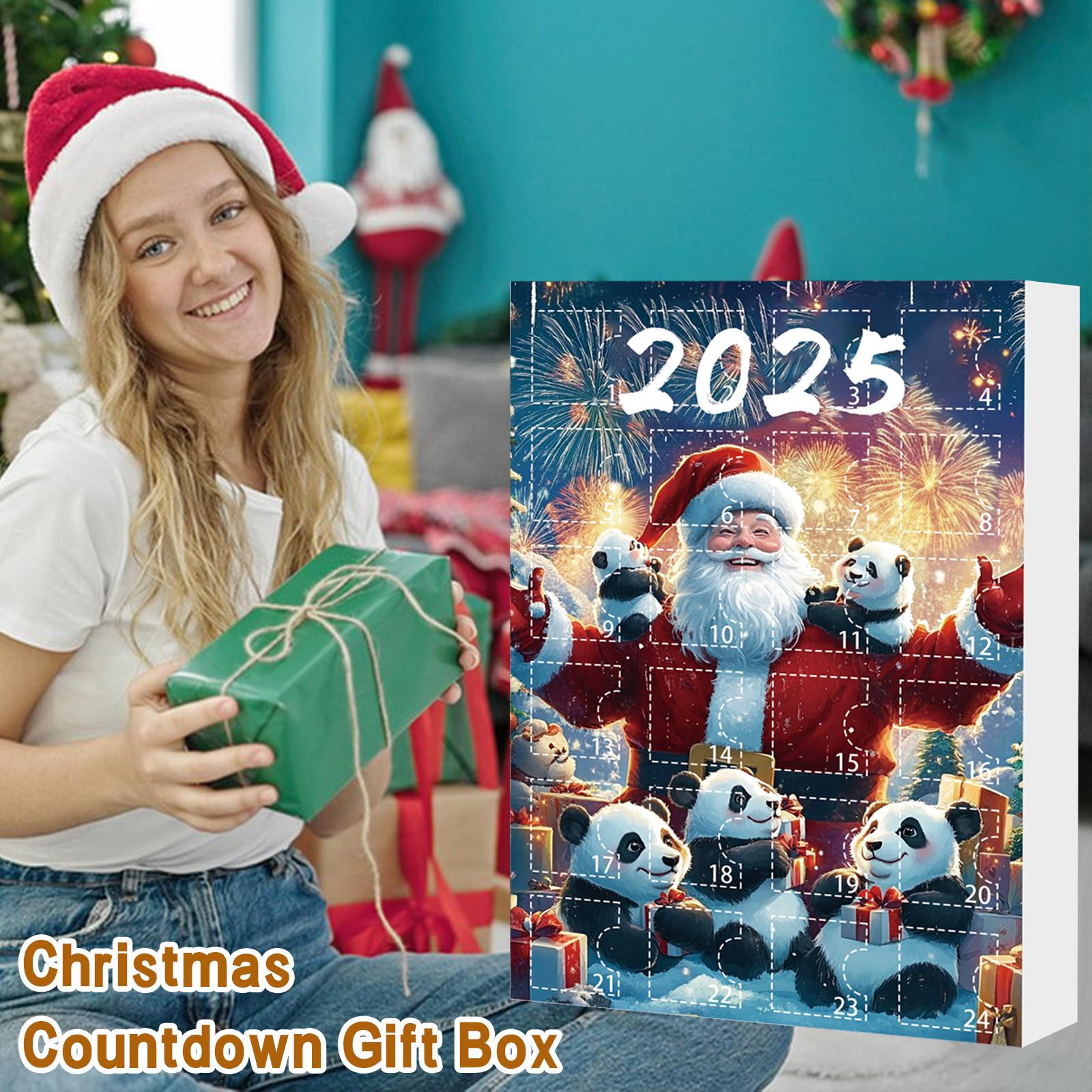 

24-дневный рождественский адвент-календарь, календарь обратного отсчета, 2D-подвеска в виде плоского акрилового медведя, подвеска обратного отсчета, милый шарм в виде рождественской елки One Size