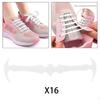 16 Pieces Lazy Shoelaces Elastic for Kids Adult Tieless Laces Board Shoes Boots Sports