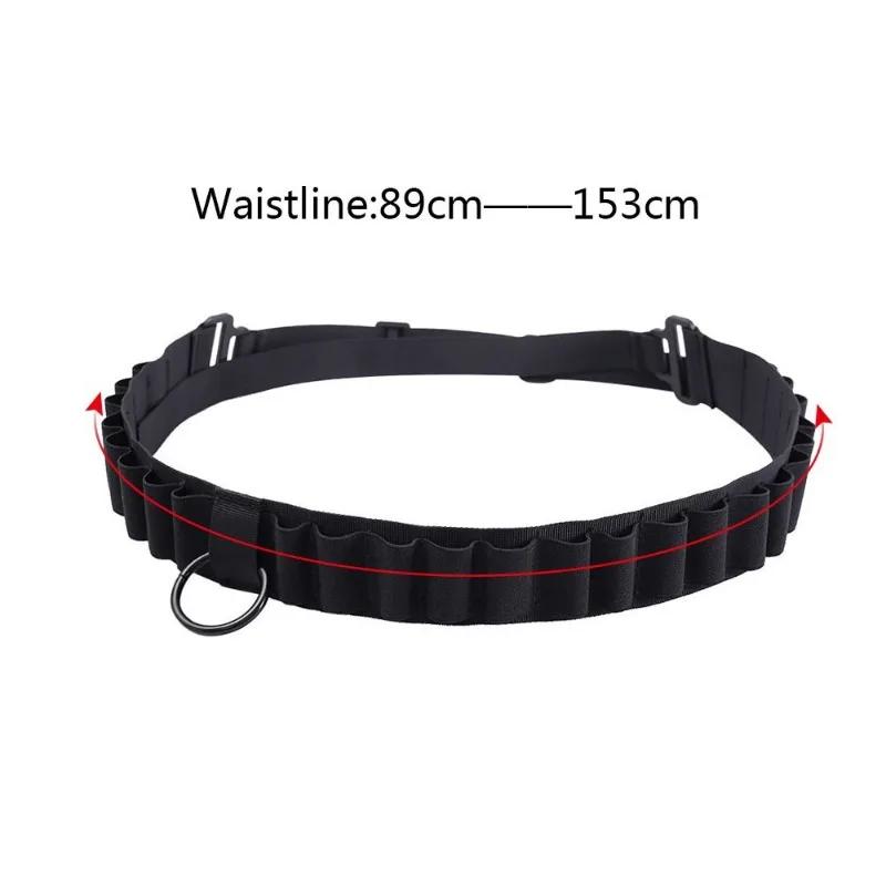Tactical 25 Rounds Ammo Shell Holder Belt 12 Gauge Ammo Pouch Military Shotgun Cartridge Belt Waist Bullet Cartridges Holster