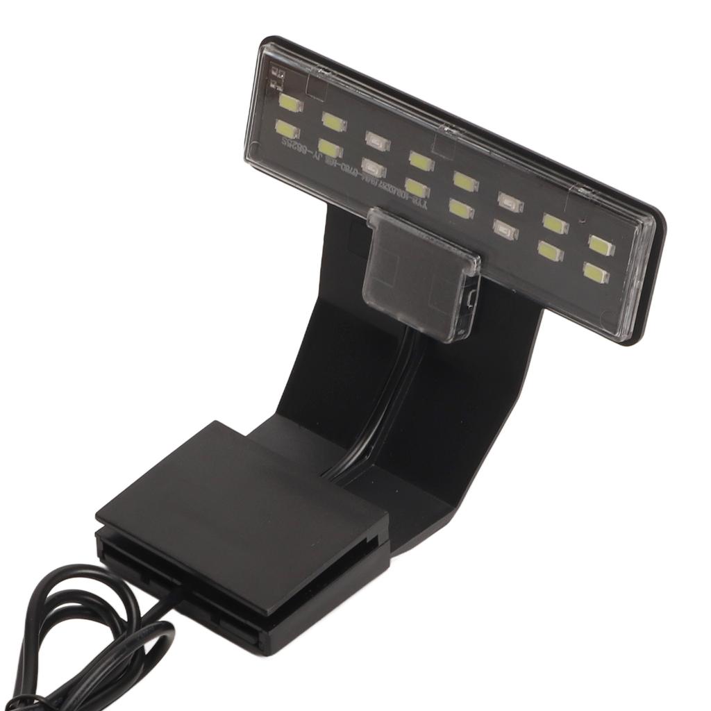 Fish Tank Clip On Light Professional High Brightness Mini Ultrathin LED Aquarium Light   Black Shell