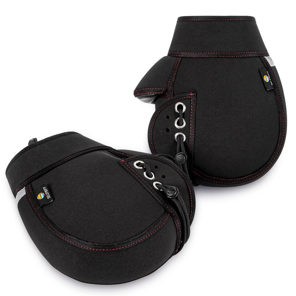 SELENEFF Motorcycle Steering Wheel Cover, Neoprene, Windproof, Cold Protection, Waterproof, One Size Fits Most,