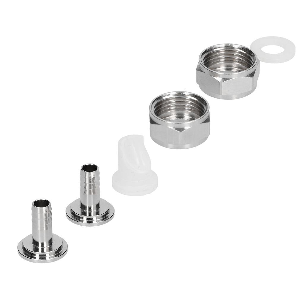 Stainless Steel Beer Keg Coupler Connector Fitting Beer Line Connector Kit for Brewing Equipment