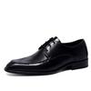 Luxury Mens Business Genuine Leather Shoes Fashion Wedding Oxfords Lace-up Pointed Toe Black Green Coffee Brogues Dress Shoes