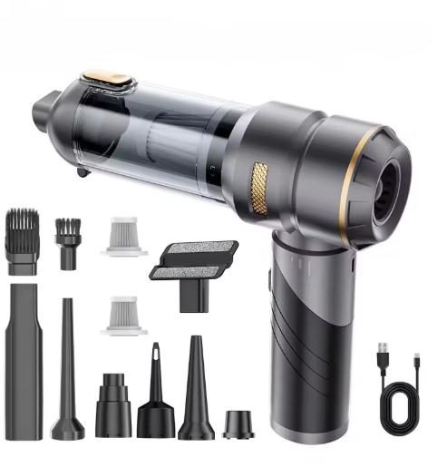 

Car Vacuum Cleaner High Power Portable Handheld Wireless Brushless Motor Cleaning Machine Powerful Air Duster for Home Appliance золотий/сірий колір