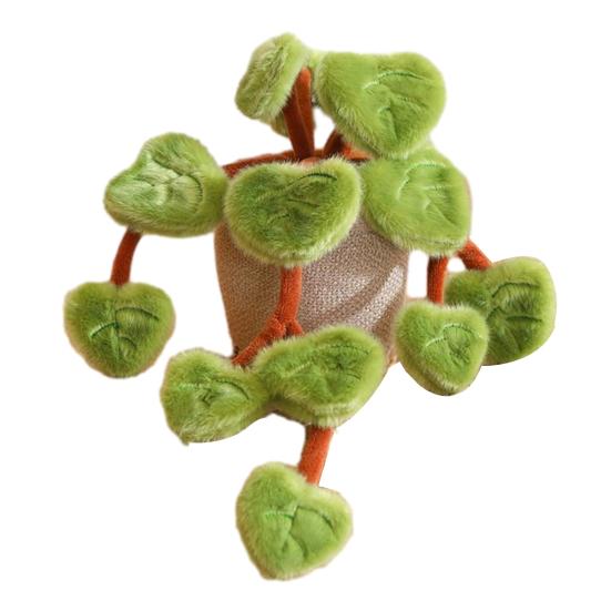 Cute Artificial Pothos Vine Short Plush Plant Toy Stuffed