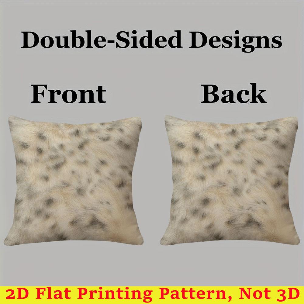 Snow Leopard square Jacquard Pillow Cover for Sofa Office Waist Cushion Cover Home Decorative Pillowcase