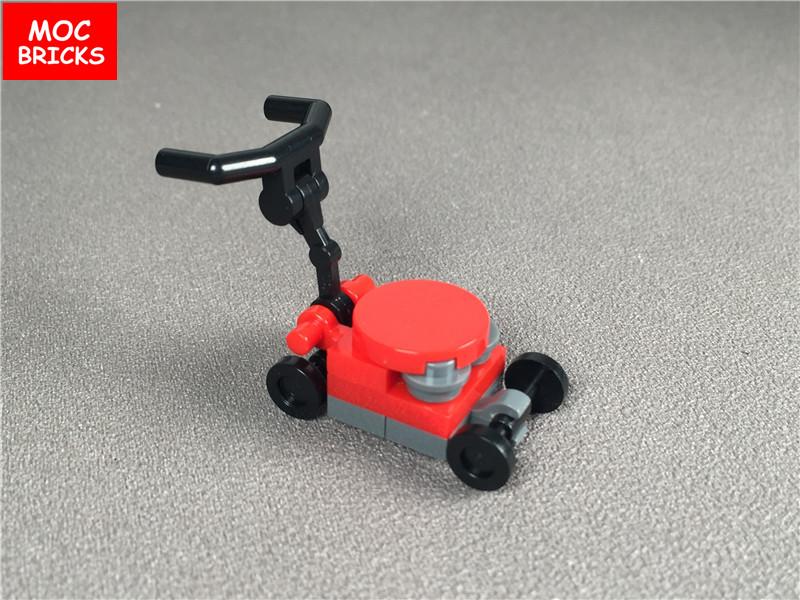 Set  MOC Bricks Coffee Cupboard Microscope Toilet Air Conditioner Desk Educational Building Blocks Toys Kids Gifts