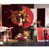LIEI Engagement Decor Extra Large Cloth Fan