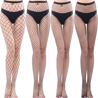 Mulheres senhora sexy cabaré meias arrastão collants oco para fora malha meia-calça preto meias de cintura alta elástica lingerie meias