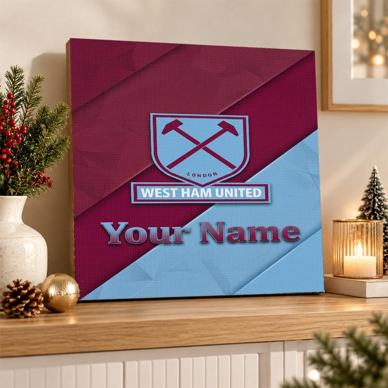 West Ham United FC Custom Name Text 5D Diamond Painting Kit DIY Full Drill Diamond Art Decoration