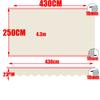Cream Color Solid Beige Canopy Replacement Cloth Poly Fabric Outdoor Awning Waterproof Material Store Banner UV Block