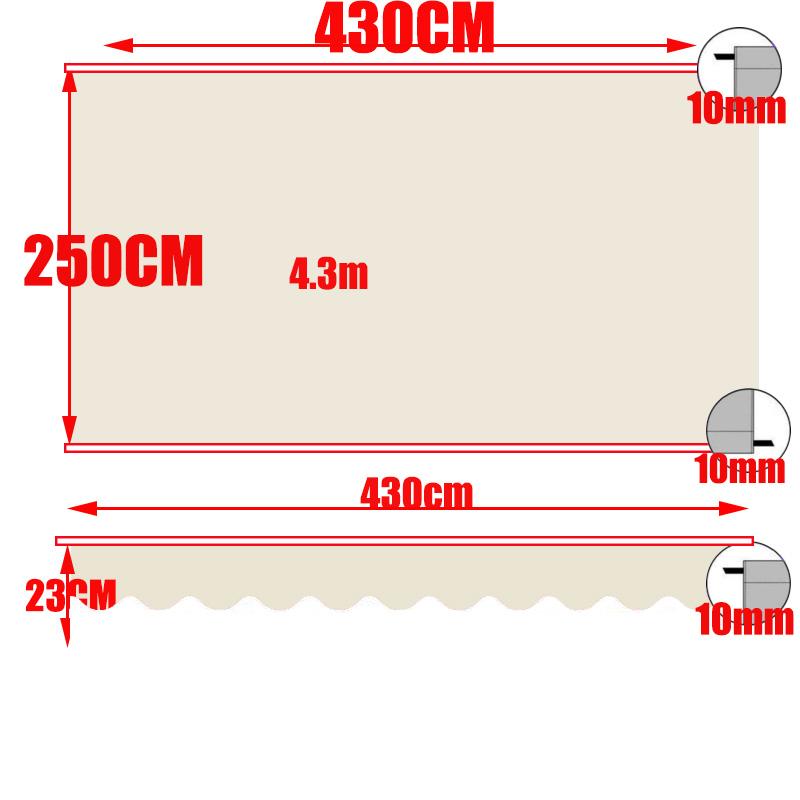 Cream Color Solid Beige Canopy Replacement Cloth Poly Fabric Outdoor Awning Waterproof Material Store Banner UV Block