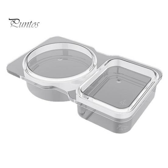 

Контейнер для приправ с двумя отделениями и крышками, одноразовая коробка для соуса, герметичный держатель для соусов, закусок, салатов 10pcs прозрачный