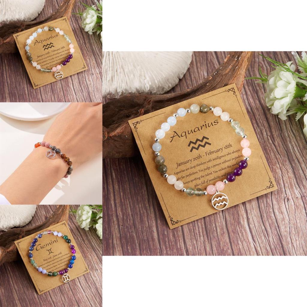 Constellation Stone Jewelry Bracelet For Women With Copper And Glass Beads For Travel