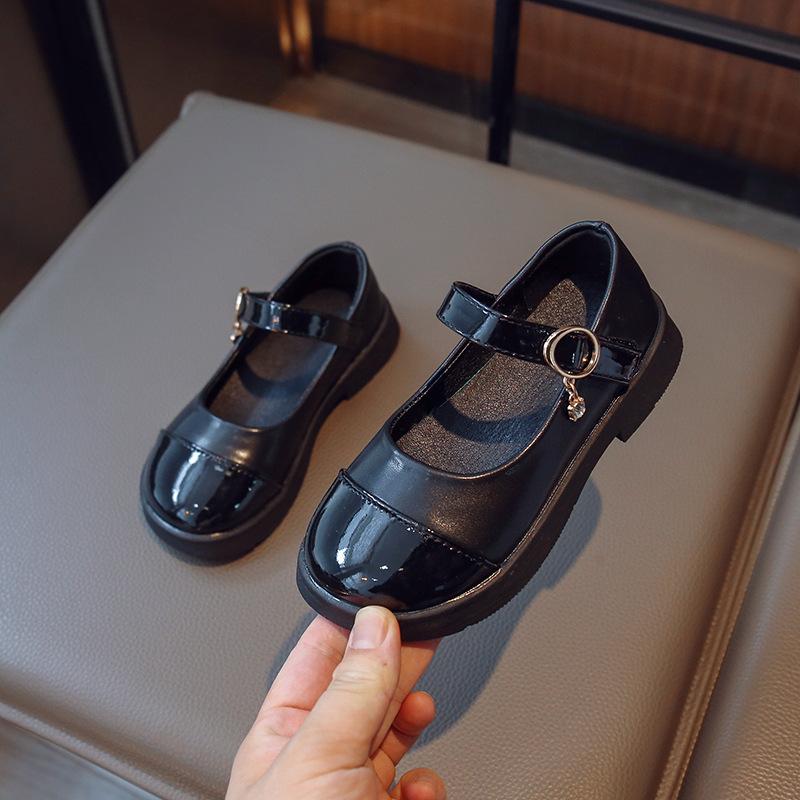 Children Leather Shoes Girl Comfortable Black Flats Kid's Campus Beige School Shoes Casual Shoes Kids Size 23 To 36
