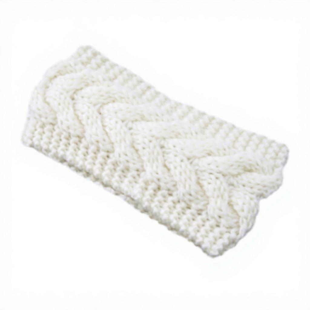 European American Handmade Elastic Yarn Women's Headband Autumn Winter Warm Hair Accessories Ear Protection Twist Knitted Design