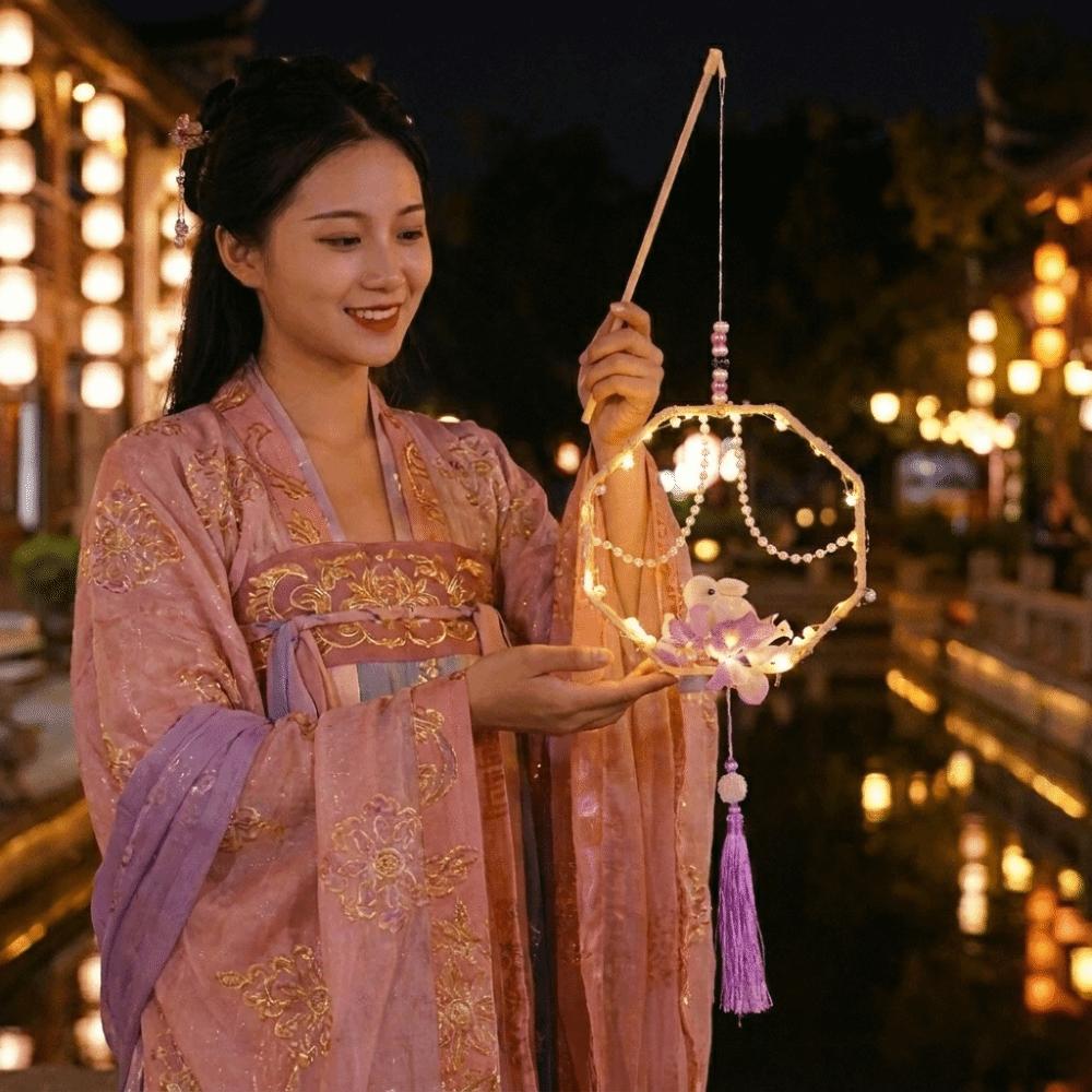 Handmade Children's Rabbit Lantern DIY Material Bag Mid-Autumn Festival Lamp  Hanfu Accessories