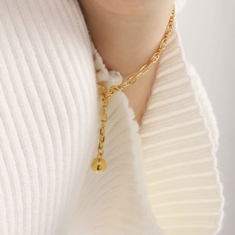 ozel Silver925 Ball chain Bracelet PS082B