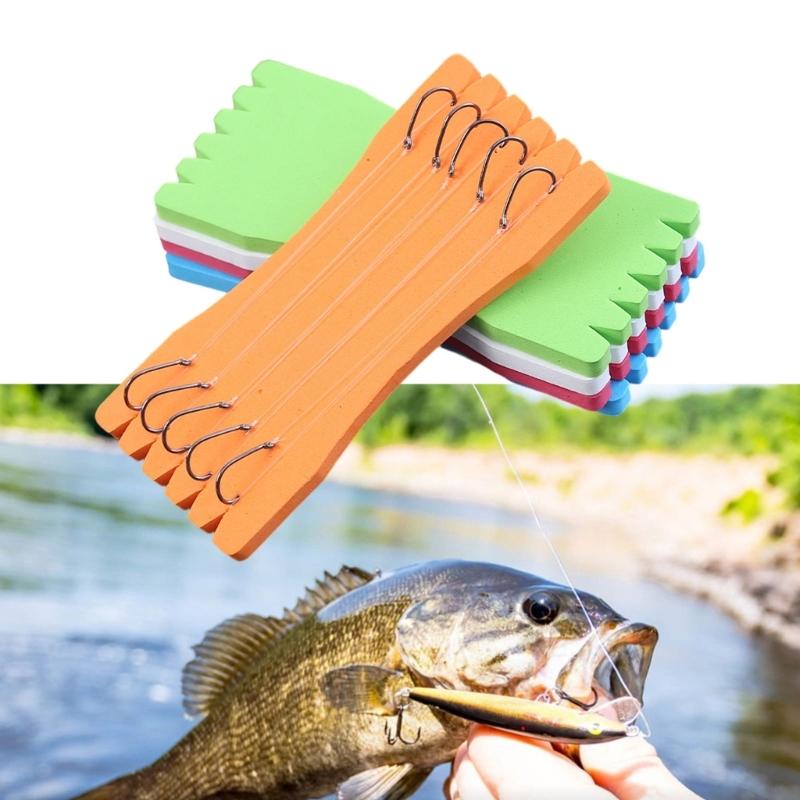 5Pcs Fishing Line Winding Board Wrapped Wire Plate Spool Fishing Line Board Leader Line Holder Board Snelled Hook Keeper