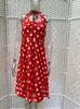 Polka Dot Retro 50s Hepburn Style Waist-Cinched Dress