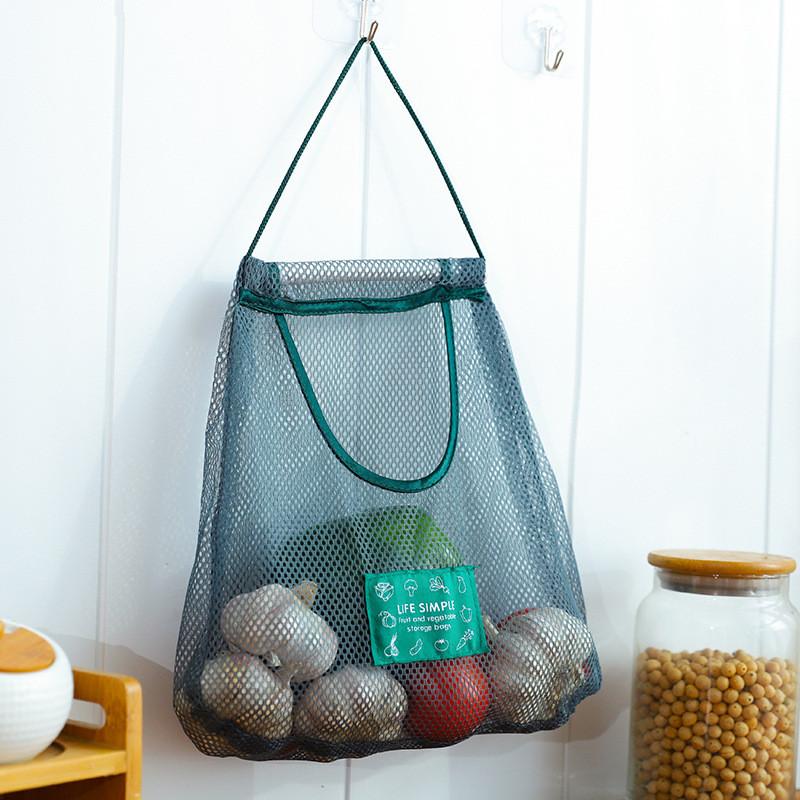 Modern Minimalist Wall Hanging Storage Bag With Polyester Cotton Rope For Home Office Decor