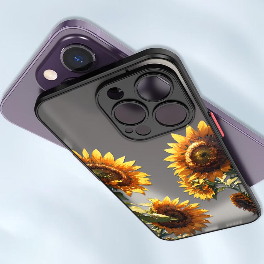 Flower Sunflower Art Case for iPhone 17 Pro Max 16 Plus 15 Air 7 8 SE XS XR 13 Mini 14 11 12 Funda Back Phone Cover