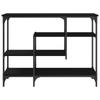 Console Table with Shelf Black Oak Effect 100 X 35 X 75 Cm
