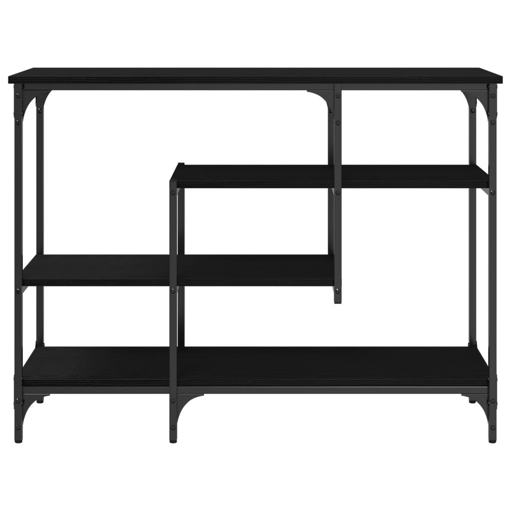 Console Table with Shelf Black Oak Effect 100 X 35 X 75 Cm