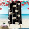 Sheep and Floral Pattern Design Beach Towel Quick-drying for Travel Outdoor Sports Jogging Beach and Swimming