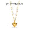 Stainless Steel Gold Beloved Charm Pendant Necklace - Trendy Clavicle Chain for Women & Girls, Holiday Gift