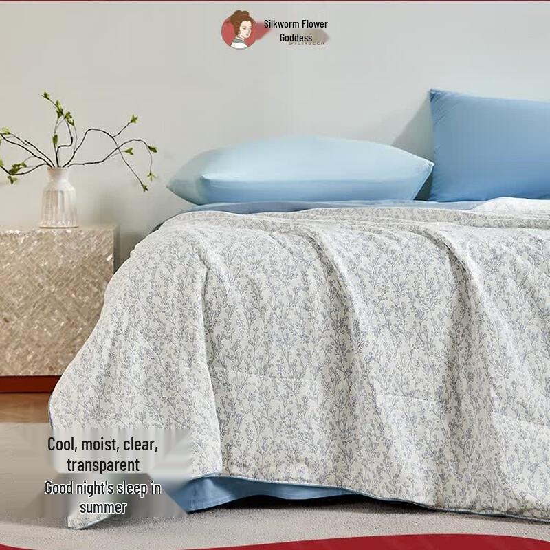 SILKUEEN 100% Tussah Silk Washable All-Season Quilt