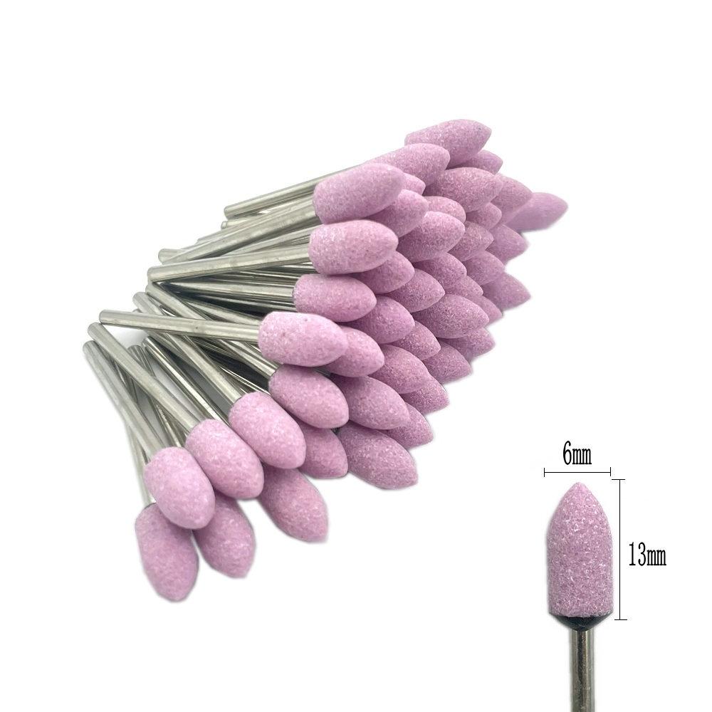 50pcs/set  Dental Stone Grinder Polisher Burs For Contouring Shaping Porcelain Dental Rotary Stone Polisher 2.35mm Shank