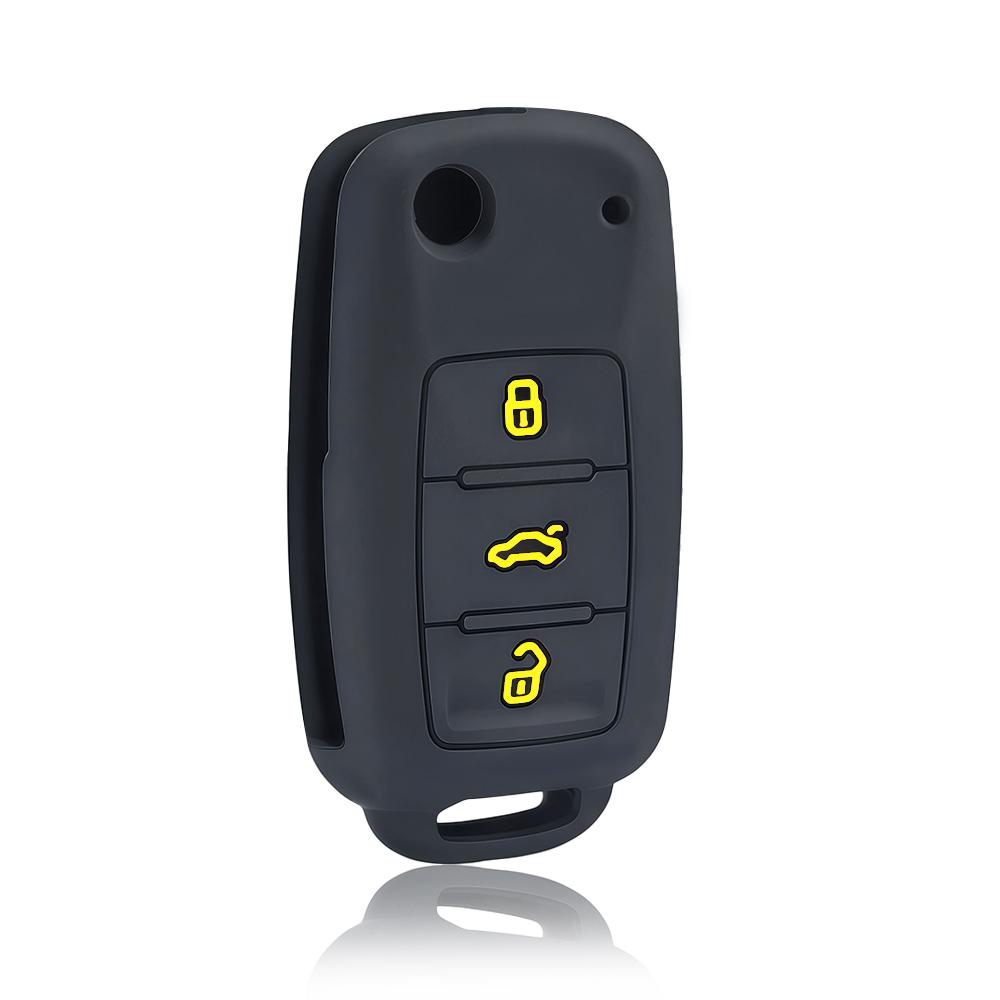 Silicone Remote Key Fob Case Cover For Seat Leon Ibiza For Vw Golf Polo Bora Beetle Tiguan For Skoda Fabia Superb