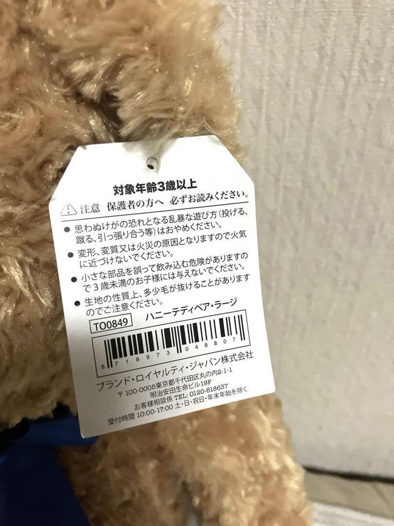 [USED] DAISO Campaign Limited Edition Honey Teddy Bear Plush Toy, Large