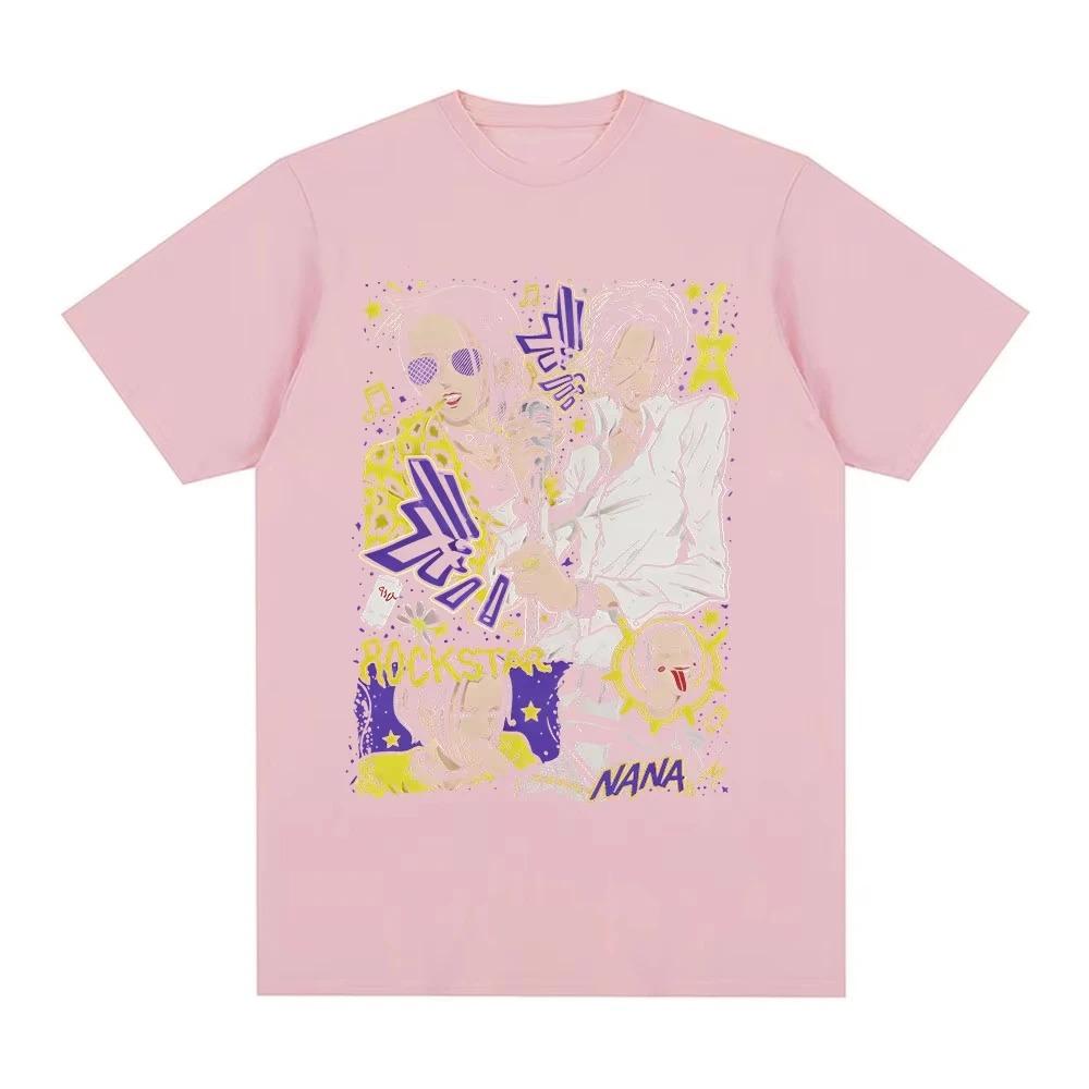 Men Women Vintage  Harajuku Short Sleeve Tshirts Nana Osaki Japanese Manga Black Stones Tshirt Cotton Casual Loose T Shirts