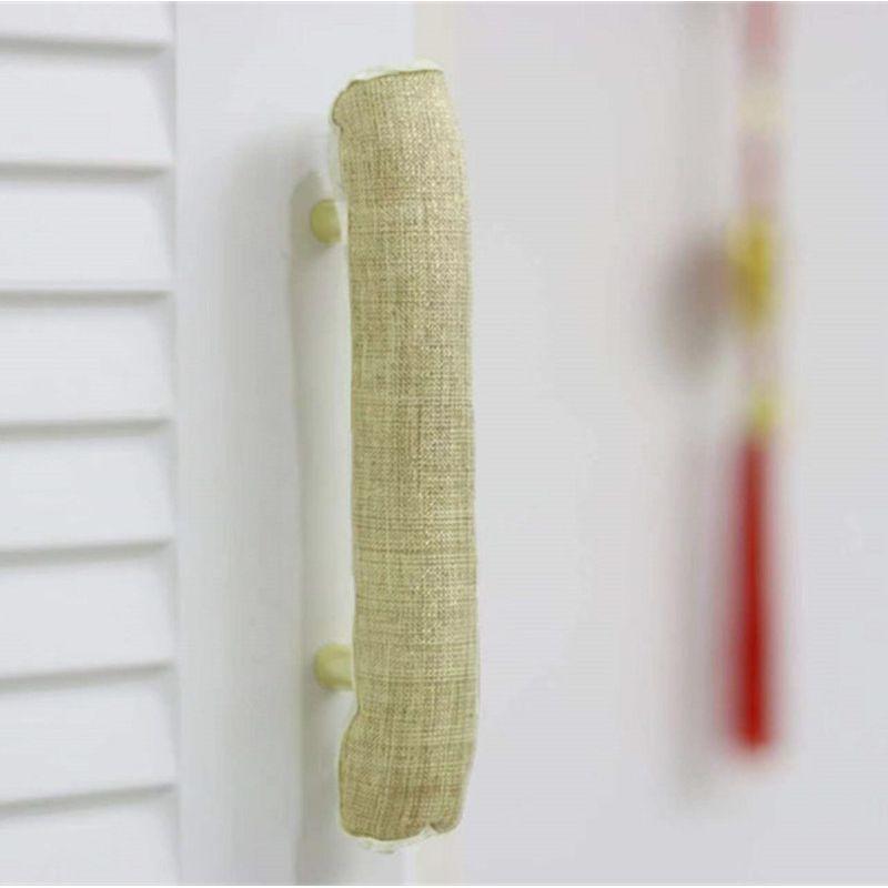 

Ручка для дверцы шкафа, противоударная защитная накладка на стену, детская безопасность, тканевые перчатки на дверную ручку, чехол для ручки ящика шкафа, защита от царапин Light Gold (15cm long)