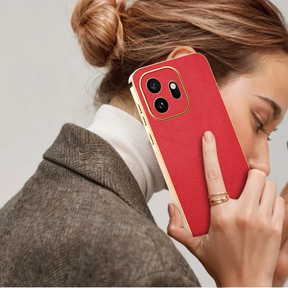 Classic Lychee Leather Electroplated Frame Case For OnePlus 15t 15R 15 13s 13T 13R 13 12R 12 One Plus Turbo 6v Ace 6 5 3 Cover