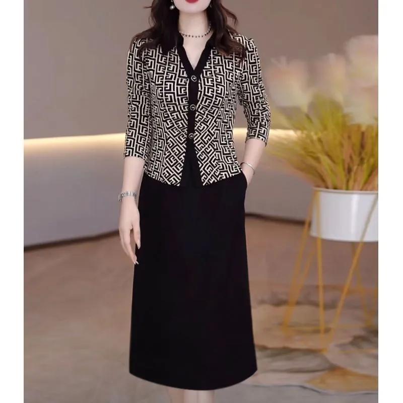 

Женские осенние элегантные платья с V-образным вырезом, с принтом, на пуговицах, пэчворк, на молнии, темпераментные платья S чёрный