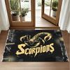 Scorpions Design Crystal Velvet Rug Soft Decorative Mat for Bedroom Entrance