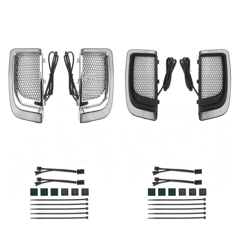 Motorrad LED Tagfahrlicht Blinker Verkleidung Untere Gitter Für Harley Touring Street Electra Glide CVO Limited 2014-2022