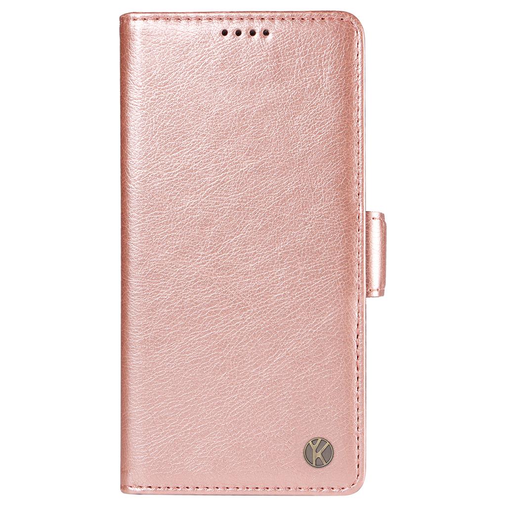 YIKATU YK-007 For Samsung Galaxy S24 FE Phone Case Litchi Texture PU Leather Wallet Cover