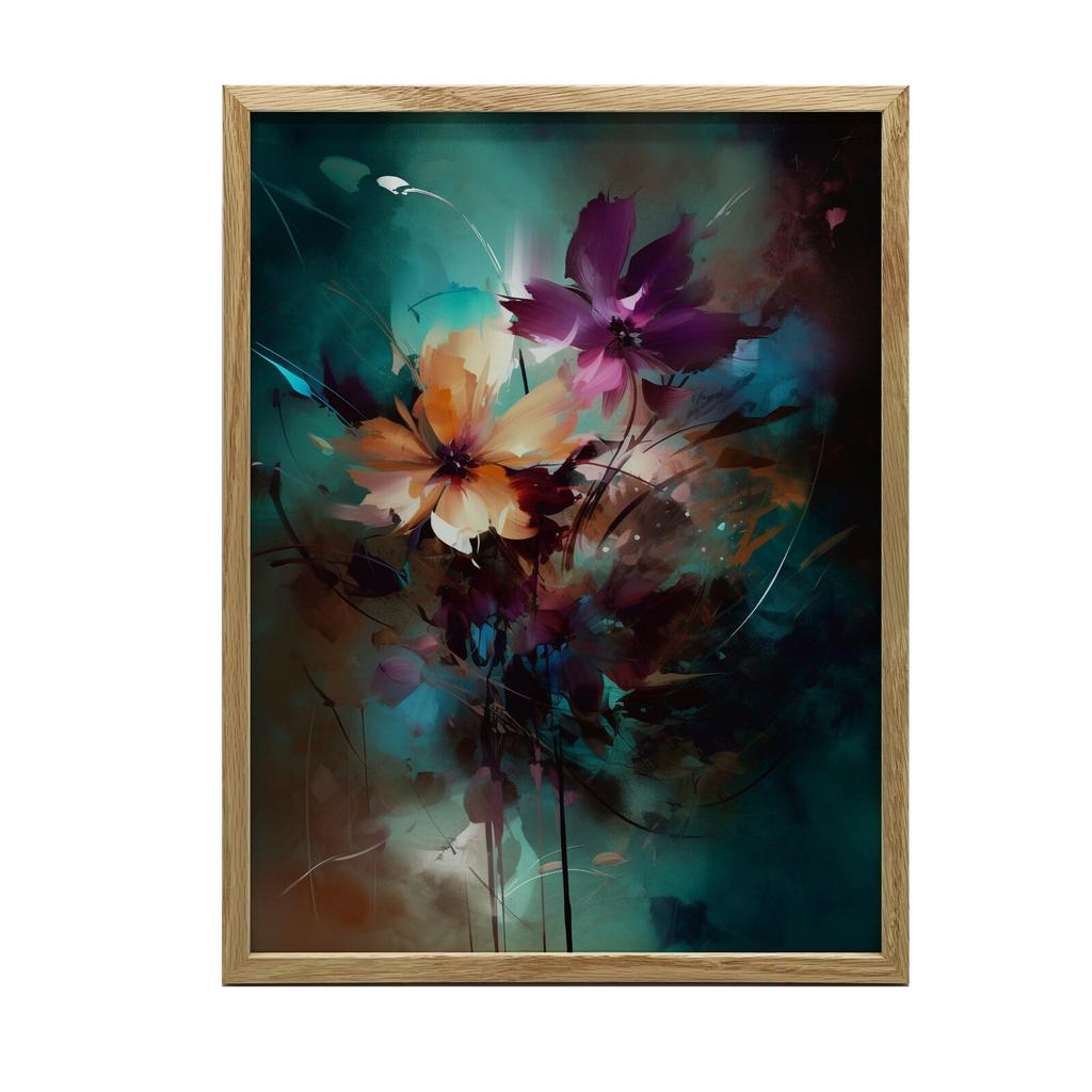 Kwiaty Nocy Kwiaty Nocy, 70X100 Cm, Rama Aluminiowa Czarna, Papier Matowy 230 Gsm