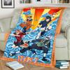 Anime-Naruto Print Blanket Warm Comfortable Flannel Blanket for Bedrooms, Sofas, Beds, Chairs, Picnics, Travel -LXR63