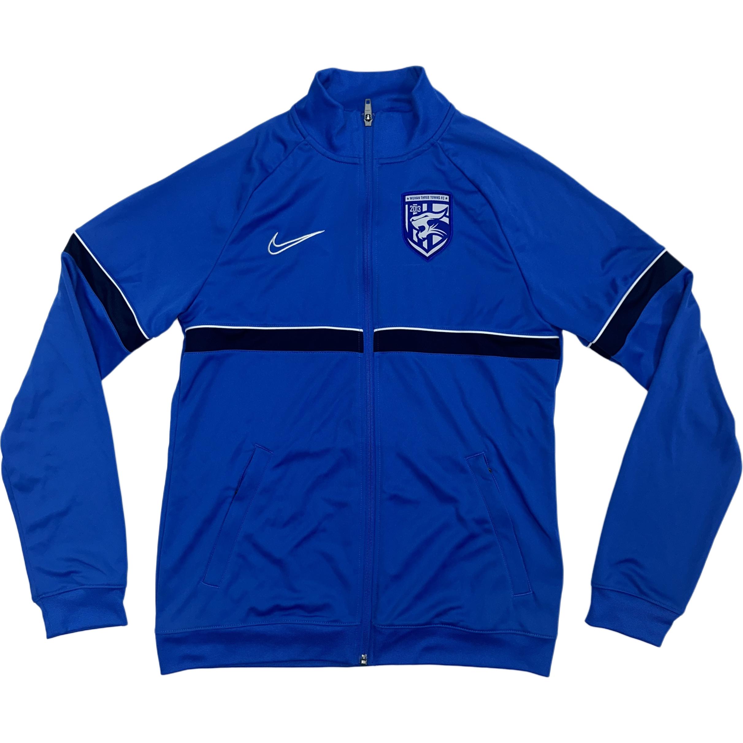 

Nike Wuhan Three Towns Club Stand Collar Windproof Breathable Zip Long Sleeve Football Shirt Men tops CW6114-463 S