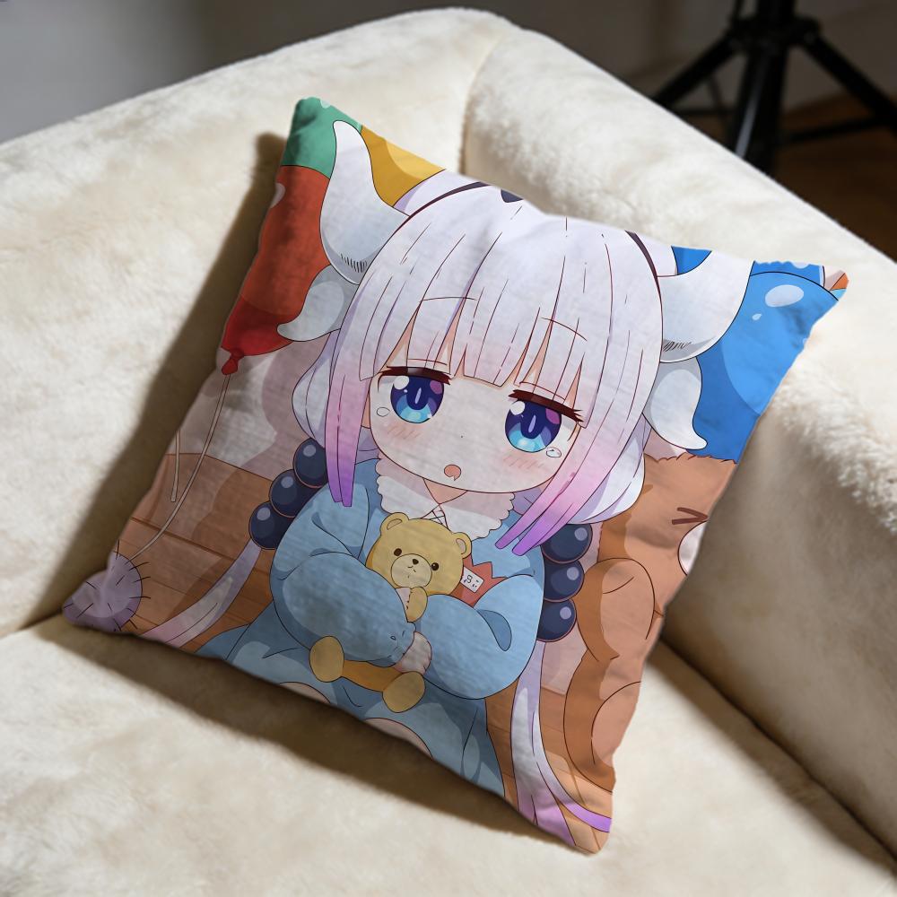 Stylish MMiss Kobayashis Dragon Maidiou Cushion Cover Soft Decorative Pillow Case Suitable for Bedroom Sofa Car Travel Use